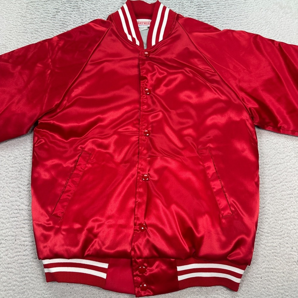 Vintage Hartwell Bomber Jacket Size Small USA Satin Phoenix Hockey Association - Picture 4 of 11